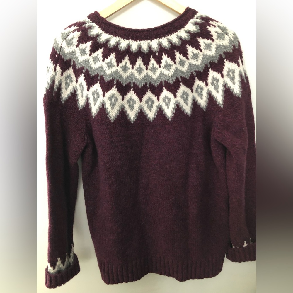 LL Bean's Classic Ragg Wool Sweater, Crewneck Fair Isle